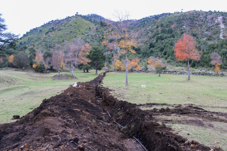 Excavación para la construcción de servicios públicos